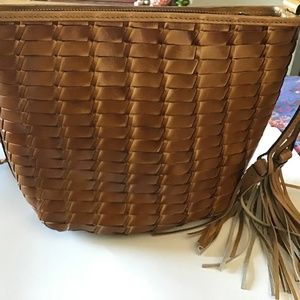 WOVEN ITALIAN LEATHER PATRICIA NASH CROSSBODY NWT